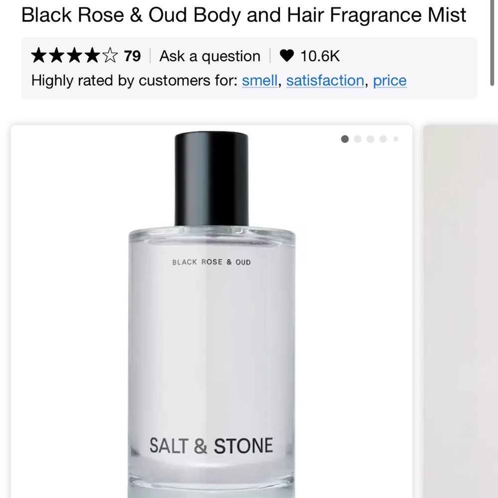 NIB Salt and stone black rose and oud body and hair mist new Sephora - Picture 5 of 8
